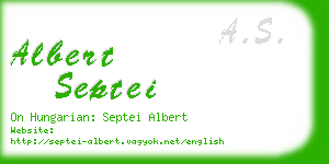albert septei business card